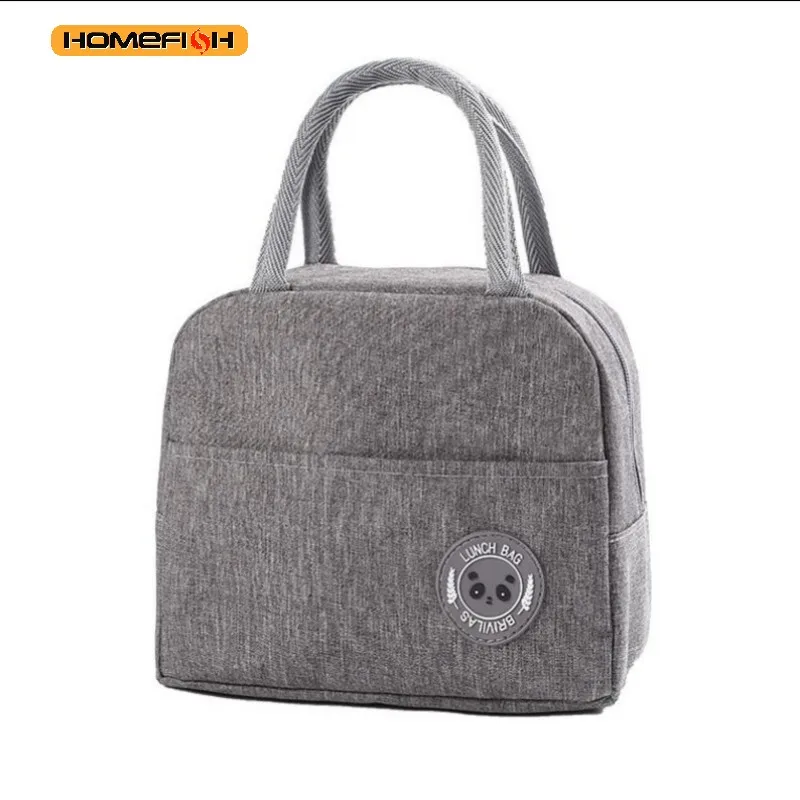 Homefish New solid color versatile cation fresh-keeping ice bag bento thermal insulation bag student lunch box bag portable ther