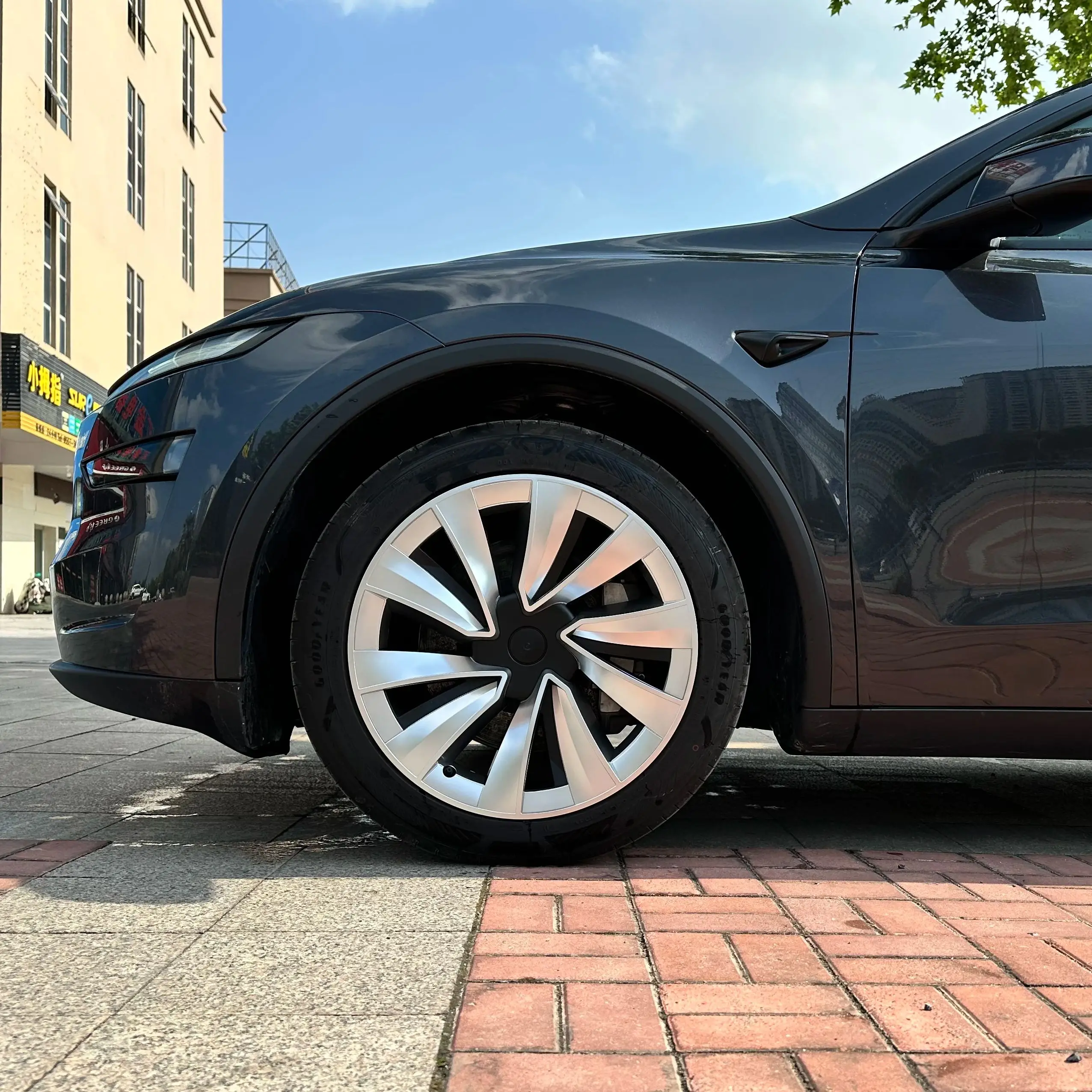 4PCS Wheel Cover for Tesla Model Y Juniper 2025 2026 19 Inch Replacement Wheel Cover Automobile Hub Cap Full Rim Car Accessories