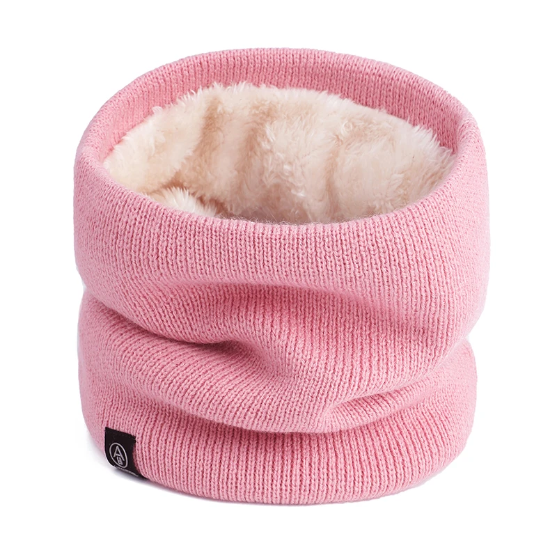 Bufanda de Invierno para mujer, niño y niña, bufanda de punto de lana gruesa para cuello, bufanda cálida para esquiar, 2022