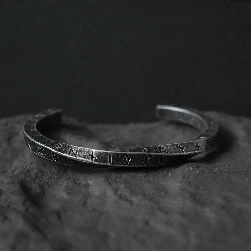 Viking Thunder Hammer Cuff Bracelets for Men Boys,stainless Steel Norse Mythology Warrior Symbol Bangle Amulet Talisman Jewelry