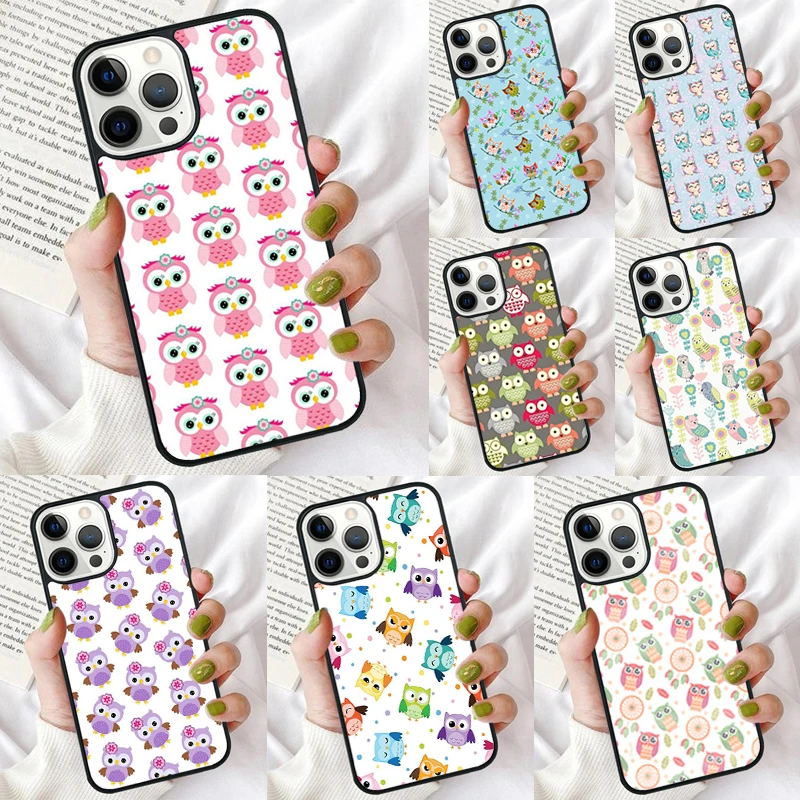 

Чехол для телефона с милым мультяшным животным и совой для iPhone 17 Air 16 PRO MAX 15 14 PLUS 11 12 13 Coque Cover Fundas Shell