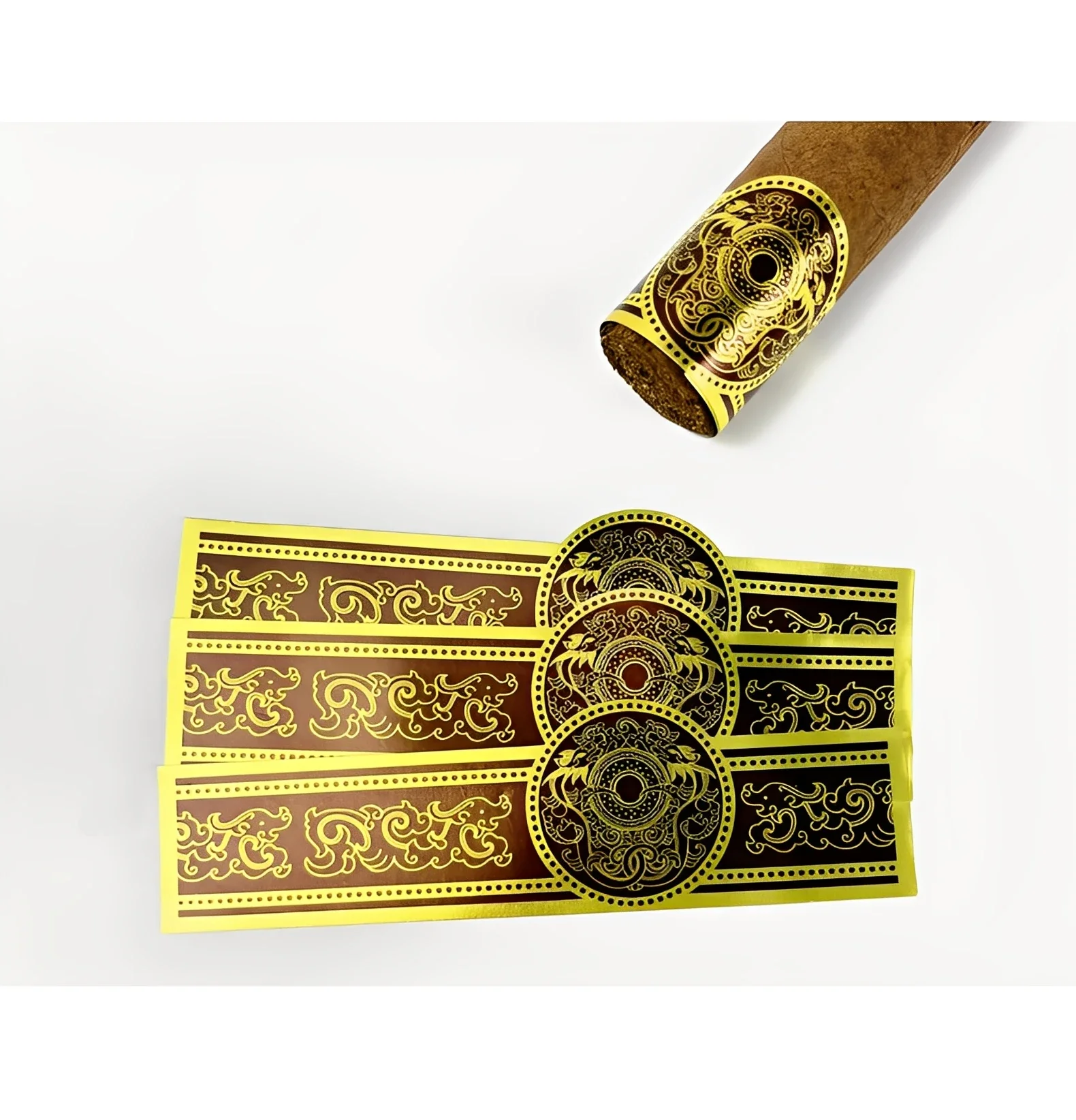 PITILLERA Cigar Labels Crack Repair Sticker 50pcs/bag Accessories Wrap Tape Smoking of Cigarettes Label Prevent Cigars