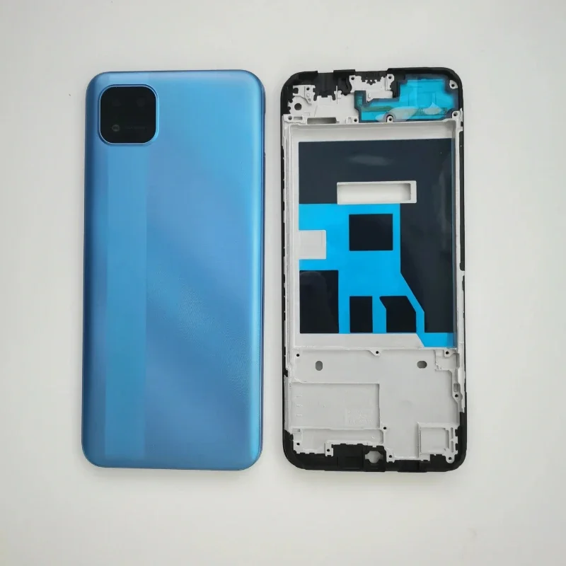 Full Housing Case For Oppo Realme C11 2021 RMX3231 Middle Frame Back Battery Cover  Panel Housing Case