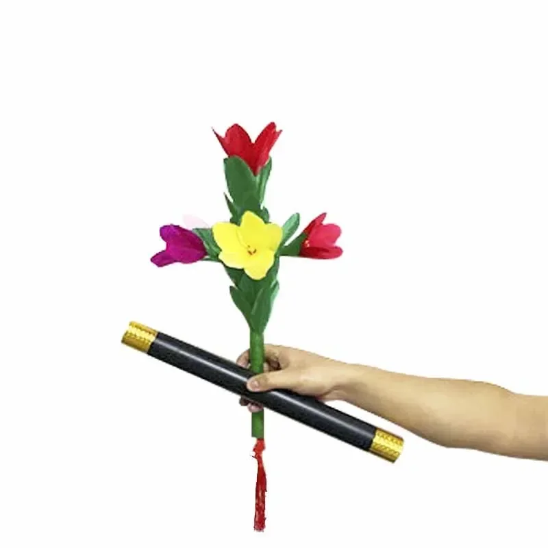Torche à fleur tour de magie feu instantané pour floraison Illusion allumage magicien baguette Gimmick scène professionnel feu magique accessoire