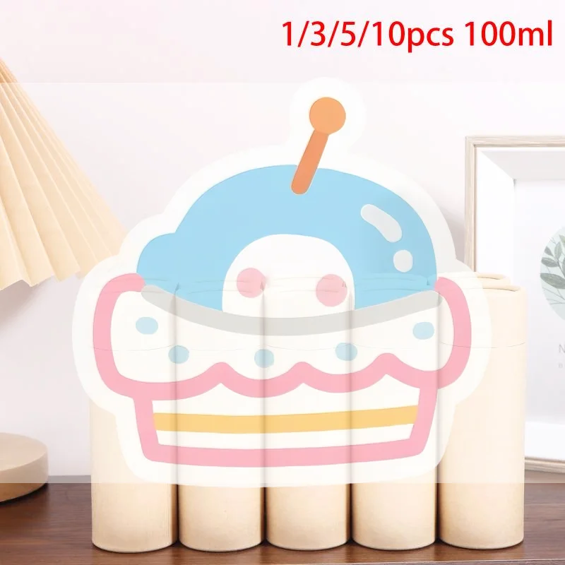 1/3/5/10Pcs Kraft Paperboard Tubes Round Kraft Paper Containers For Pencils Tea Caddy Coffee Cosmetic Crafts Gift