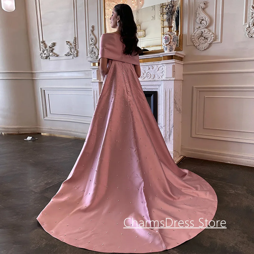 فستان سهرة كلاسيكي مطرز بحجر مخصص قبالة الكتف مطوي على شكل حرف V فستان حفلة عربية فساتين حفلة موسيقية الزفاف