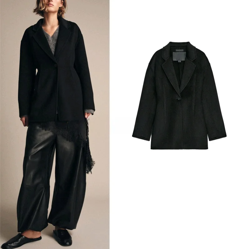 

Новое зимнее женское облегающее длинное пальто с воротником-стойкой све на пуговицах, повседневное пальто из полиэфирного волокна на одной пуговице