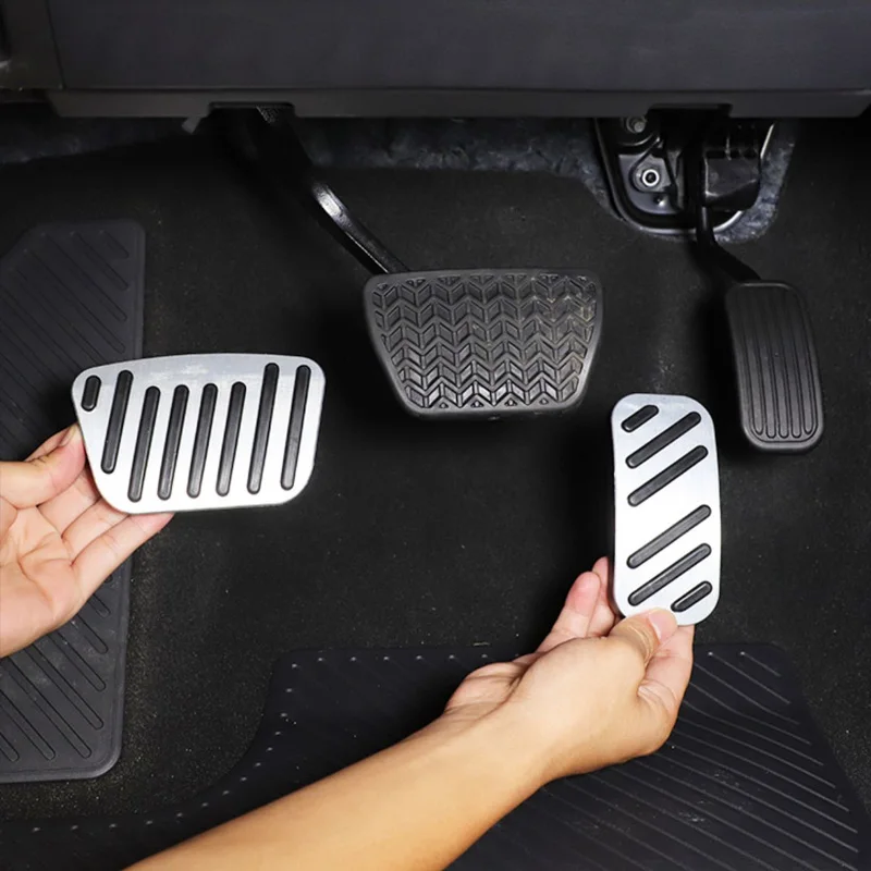 Car Fuel Accelerator Pedal Brake Rest Foot Pedals Clucth Pad Cover For Toyota Land Cruiser Prado LC250 2024 2025 Accessories