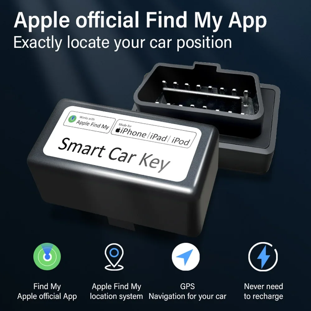 

Автомобильный мини-GPS-локатор OBD для Apple Find My APP, быстрая установка, смарт-трекер, устройство против потери, поиск глобальной позиции