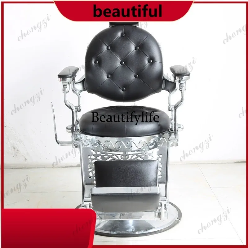 k182  Vintage King Style Barber Chair Cosmetic Tattoo Eyelashes Fashionable Barber Chair Mid-century Design Salon