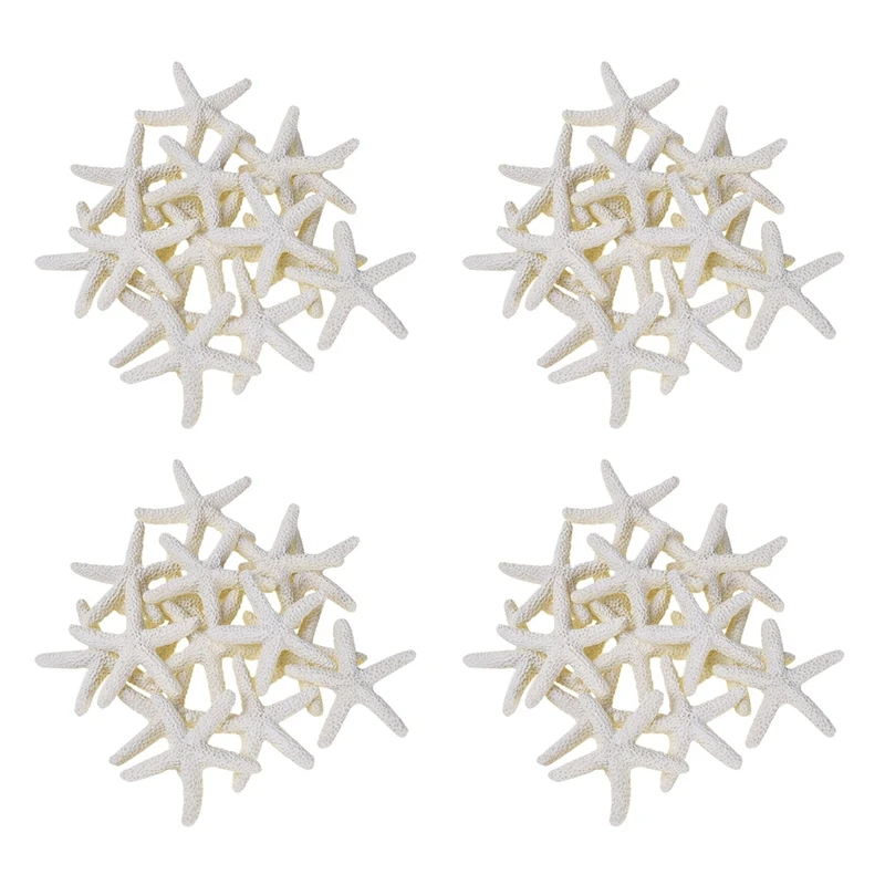 60 Pieces Creamy-White Pencil Finger Starfish For Wedding Decor, Home Decor And Craft Project