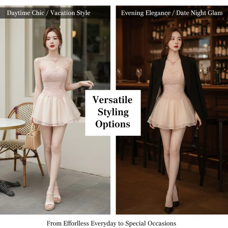 

Midi Dresses Ballet Y2K Princess Girls Ins Sweet Heavy Spaghetti Strap Dresses Puffy A-Line Tulle Dresses Elegant Party Gift New