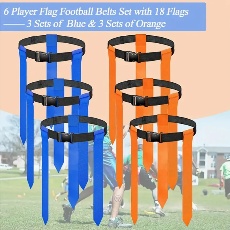 6pcs/14pcs Pack Rugby Waist Flag Flags FlagFootballBelt Outdoor Sports Non-Rushing Touchdowns Rivalry Training Flags