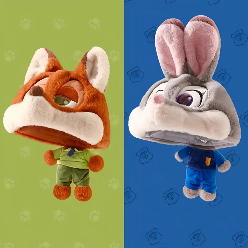 Zootopia Judy Nick Hoed Pluizige Softed Pop Winter Warmte Cap Cartoon Verstelbare Hoed Randapparatuur Speelgoed Accessoires Vriend Gift