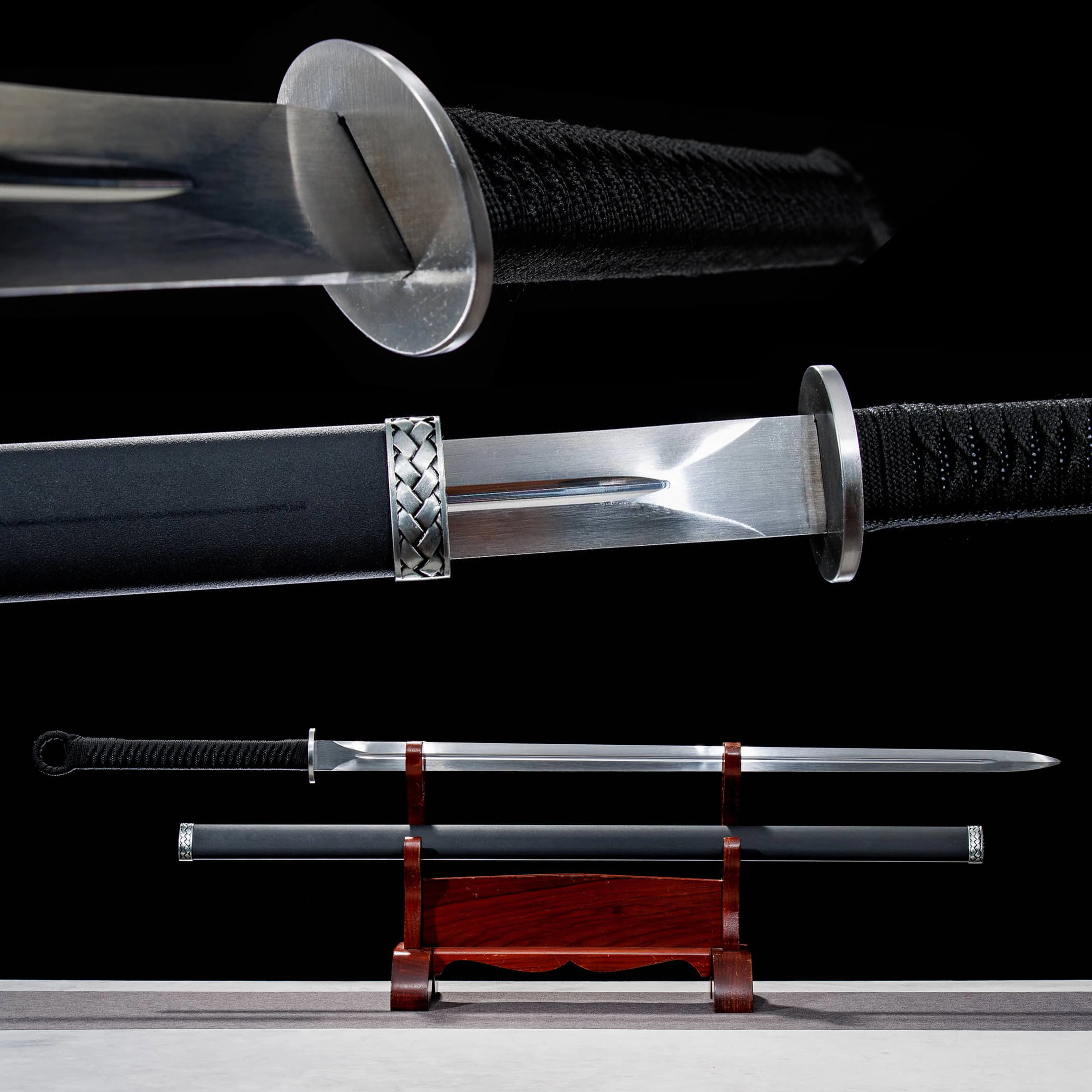 116cm Japanese Ninja Sword Battle Preparation Real Sword Gift for Martial Arts Enthusiasts saya Carbon Steel Not Sharp