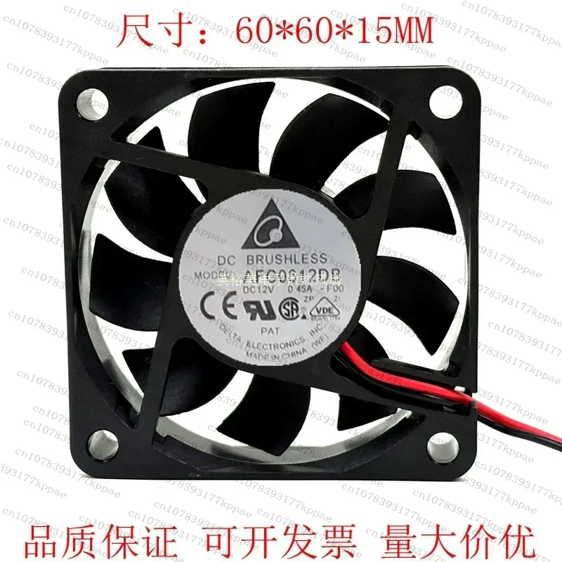 1PCS for Delta AFC0612DB 12V 0.45A 6CM 6015 4-Wire PWM CPU Fan High Air Volume Cooling Fan