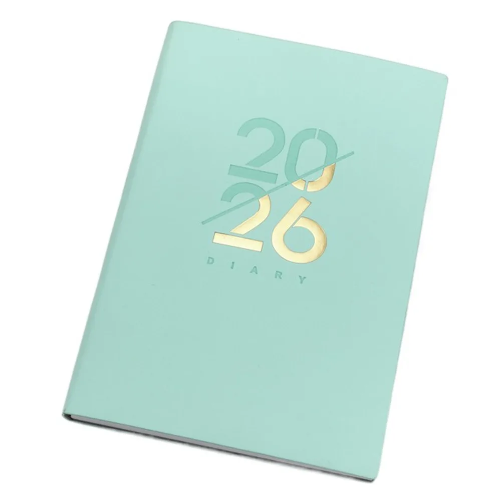 English 2026 Schedule Planner Notepad 12 Months Wear-resistant 365 Days Efficiency Notebook Bookmark Portable Diary Writing Pads