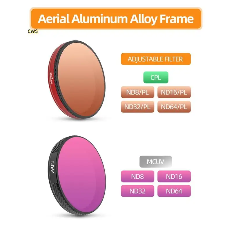 DJI OSMO Action 5 Pro/4/3용 렌즈 필터 조정 가능한 필터 CPL ND 키트 액션 카메라 액세서리