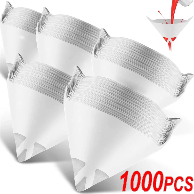 Paint Filter Paper 100 Microns Car Paint Spray Mesh Paper Filter Funnel Strainer Disposable Conical Straining Funnel 10x15 cm