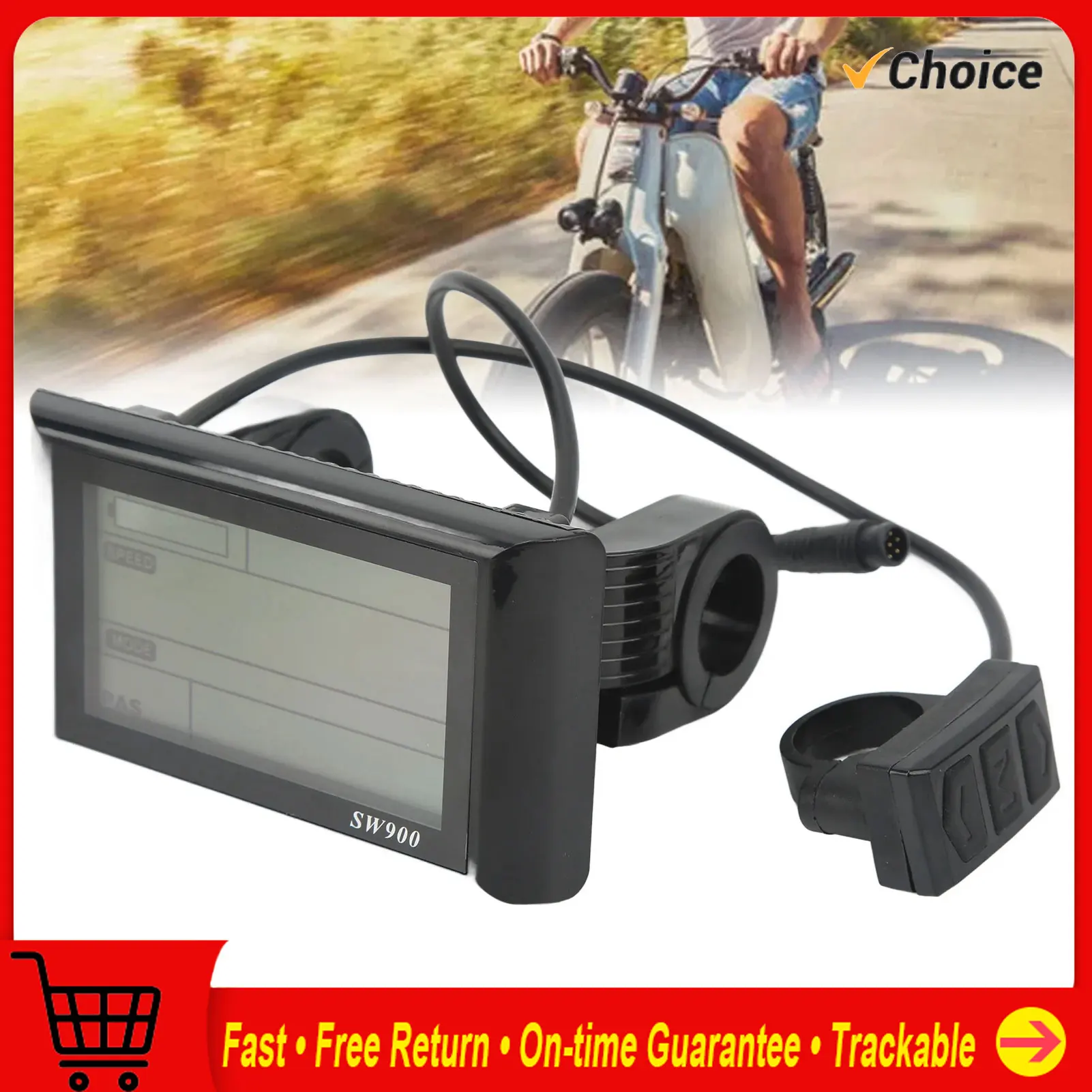 

Electric Scooter LCD Display Meter Electric Bike LCD Display Electric Scooter SW900 LCD Display Meter with Waterproof Connector