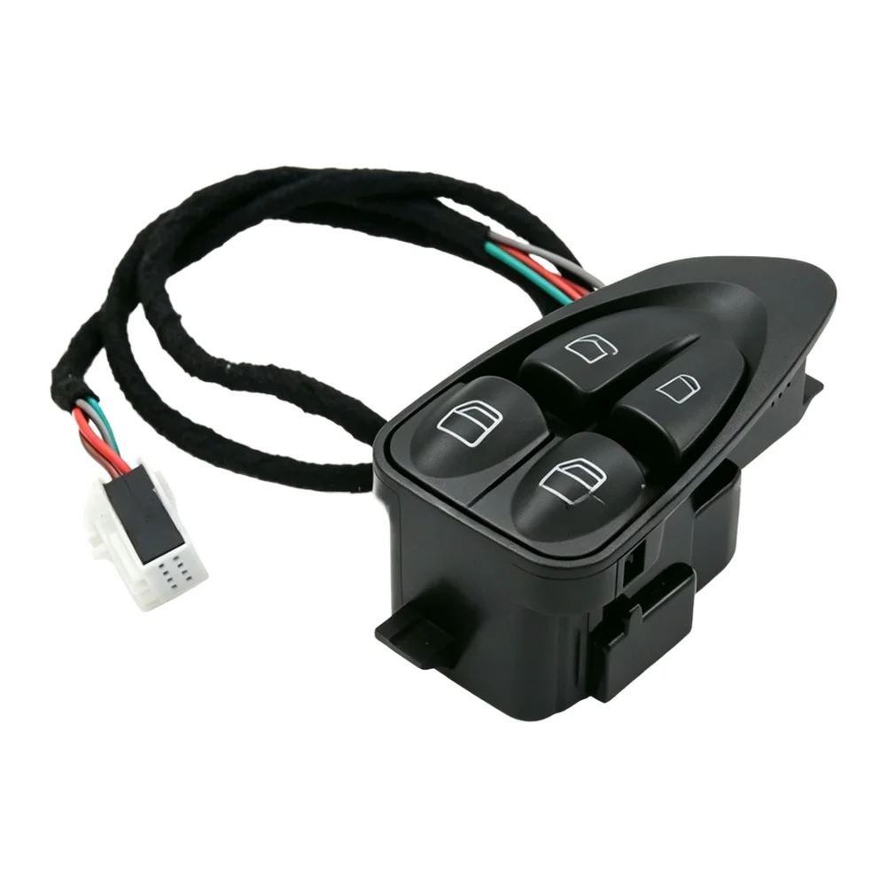 for Power Window Module Black Electric Window Switch Left Hand Drive Direct Replacement Part High Durability Plastic