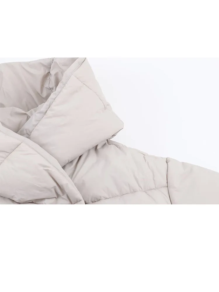 HH Neue Frau Winter Vielseitige Lange Ärmel Versteckte Schnalle Mit Kapuze Wasserdichte Baumwolle Jacke Weibliche Casual Warme Lose Baumwolle Kleidung