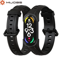 Strap for Mi Band 7 6 5 Silicone Bracelet for Xiaomi Mi Band 6 Strap Man Woman Breathable Rubber Watchband