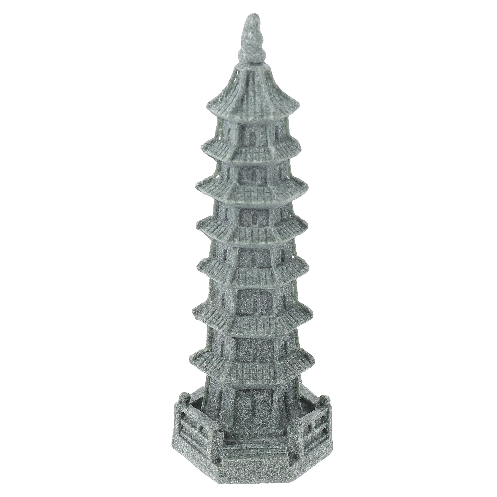 

Simulated Wenchang Tower Statue Garden nament Bonsai Decor L Supplies Mini Scene DIY Moss Plants Balcony Yard