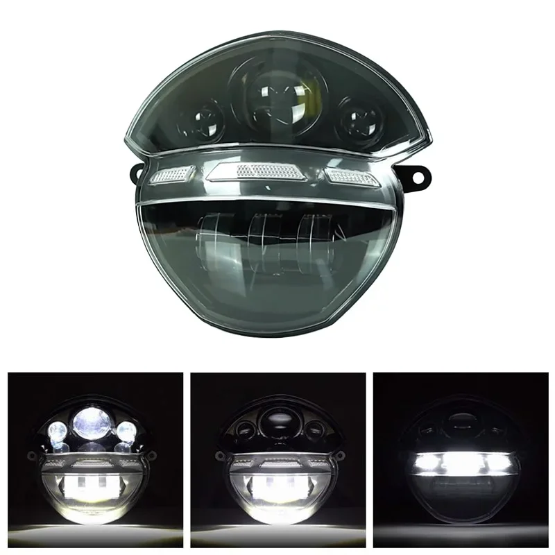 12V Motorcycle Light Assembly DRL Headlamp HI/Lo Beam LED Headlight For Ducati Monster 695 696 795 796 ABS 1100 S EVO 2008-2015