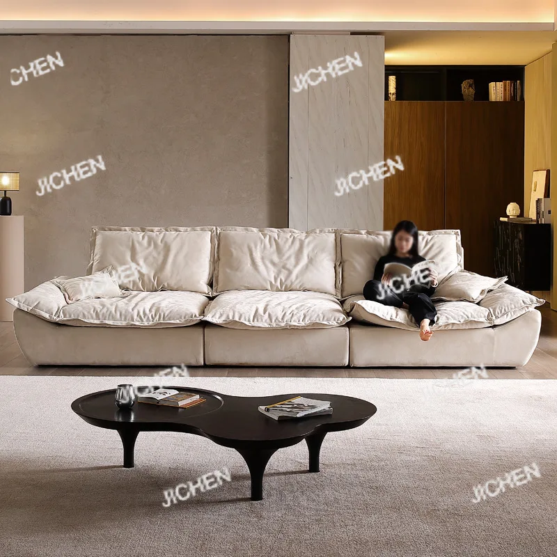 

Современный мягкий диван JC, велюровый диван, регулируемая спинка, популярный кремовый цвет, диван для гостиной с широким сиденьем.