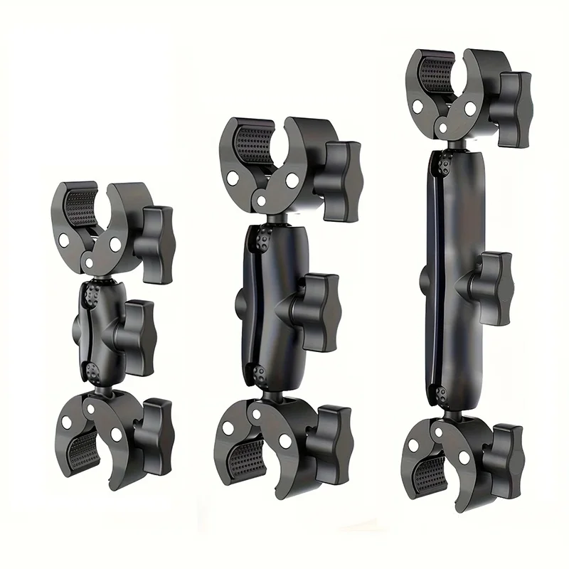 Camera Double Clip Camera Crab Clamp Motorcycle Bicycle Handlebar Clip Bracket For Insta360 One X2 X3 Sport Camera Accessories