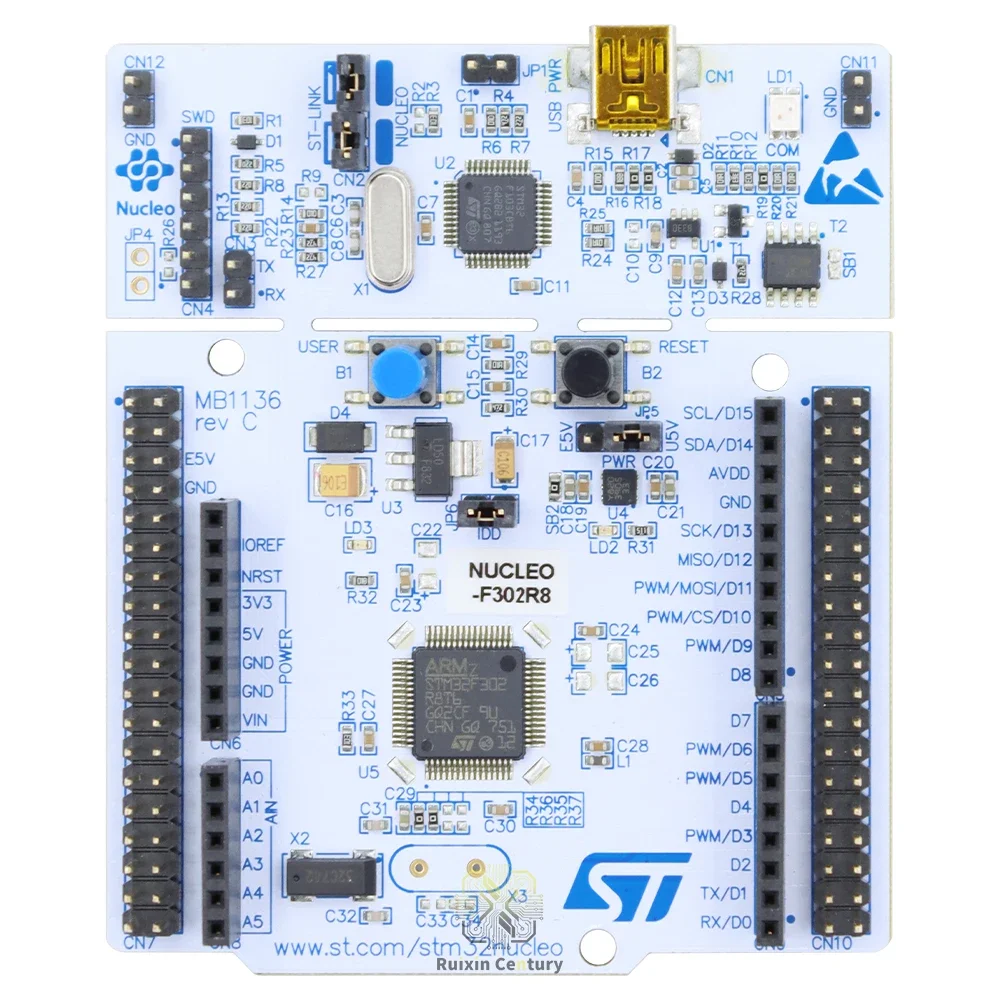 FOR ST NUCLEO-F302R8 STM32F302R8T6 MCU Nucleo-64 Development Board 72MHz Cortex-M4 64KB Flash 16KB SRAM