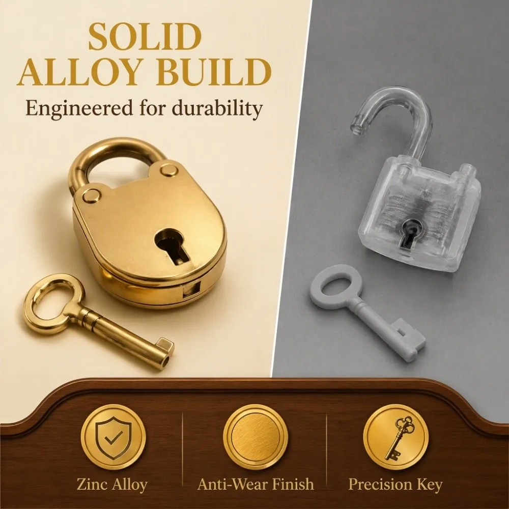 6 Pcs Charming Zinc Alloy Mini Bear Padlocks Archaized Design Lock Body Vintage Padlocks Cute Padlocks For Family
