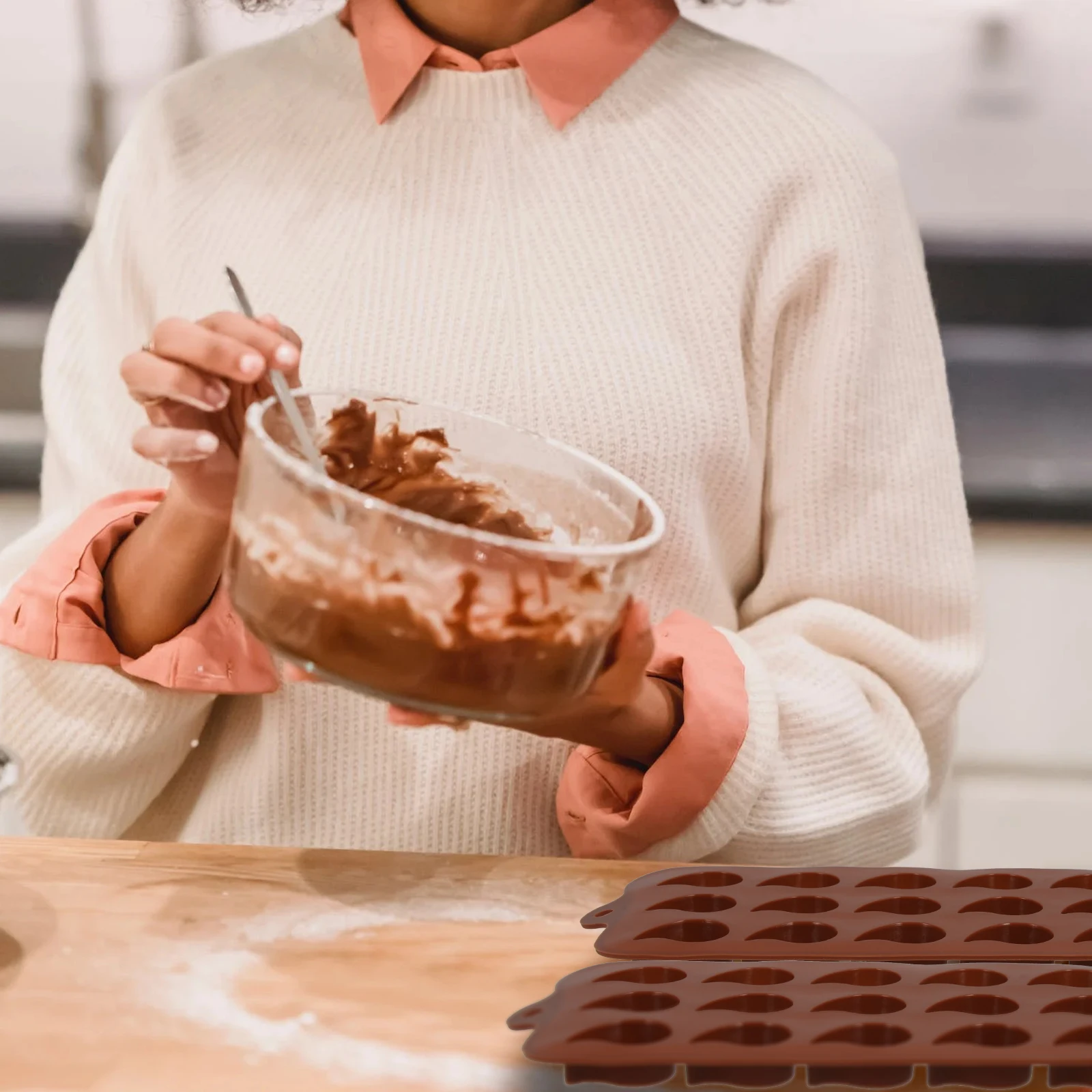 

2 шт. формы для выпечки печенья, формы с номерами для шоколадных сладостей, тортов, коричневый инструмент, изготовление конфет