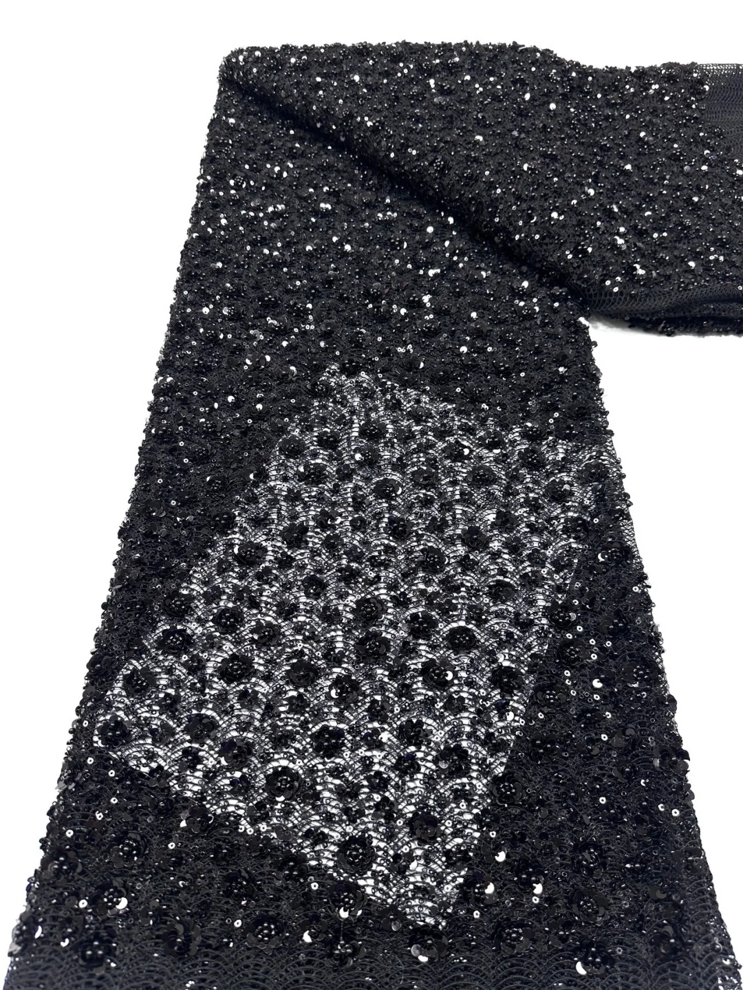 

african fabric for women Heavy Beaded Lace Fabric, Nigerian Sequins Groom Fabric, Wedding Party Dress, High Quality, 5 Yards