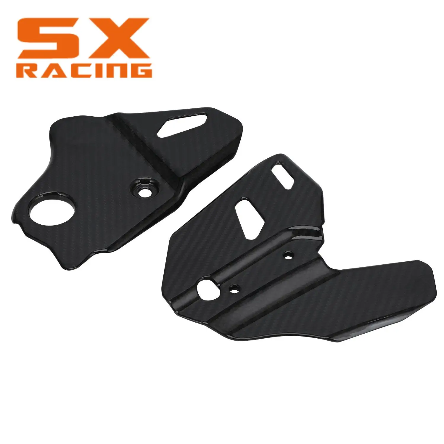 Funparts Motorcycle Durable Frame Guards Protector Carbon Fiber For SUZUKI DRZ400 DRZ400SM 2000 2001 2002 2003 2004 2005-2017