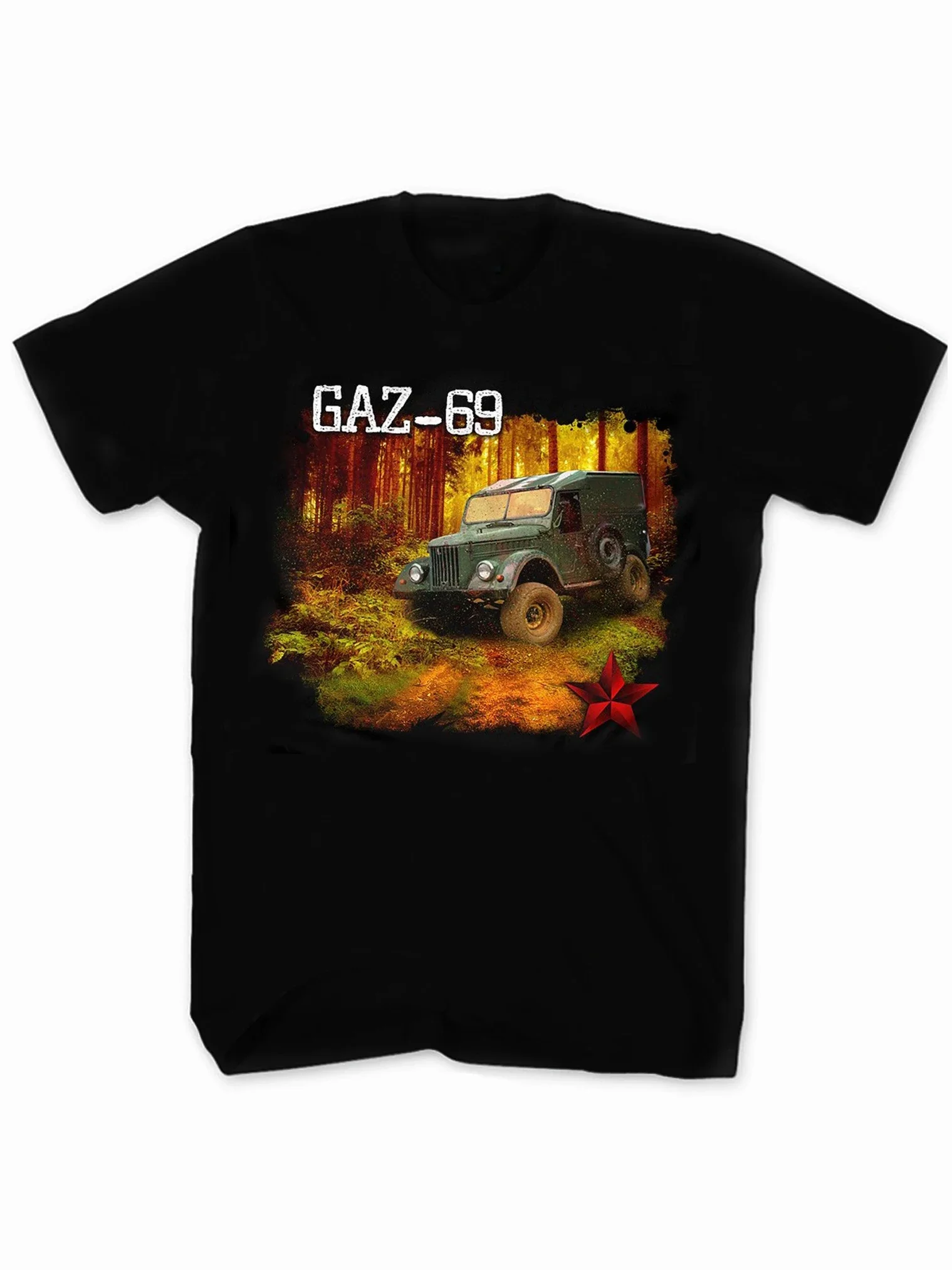 Soviet Army GAZ-69 Off-road Vehicle T-Shirt Short Sleeve Casual 100% Cotton O-Neck Summer Mens T-shirt Size S-3XL
