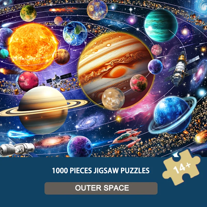 1000 Piece 70x50cm Outer Space Jigsaw Puzzle - Galactic Landscape Art for Adults & Collectors, Home Wall Decor & Astronomy Gif