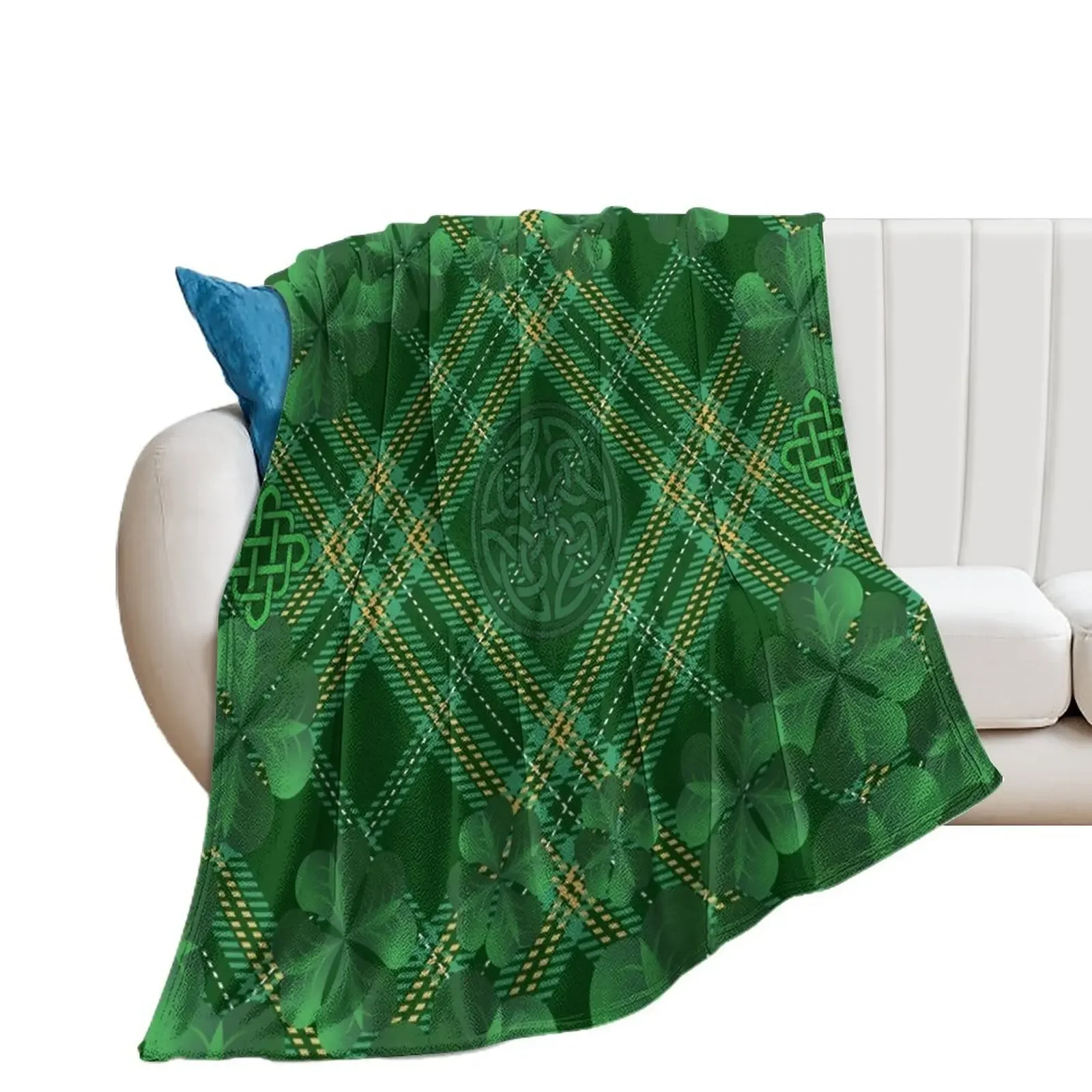 

Irish Tartan Throw Blanket Cute Plaid Hairys Blankets