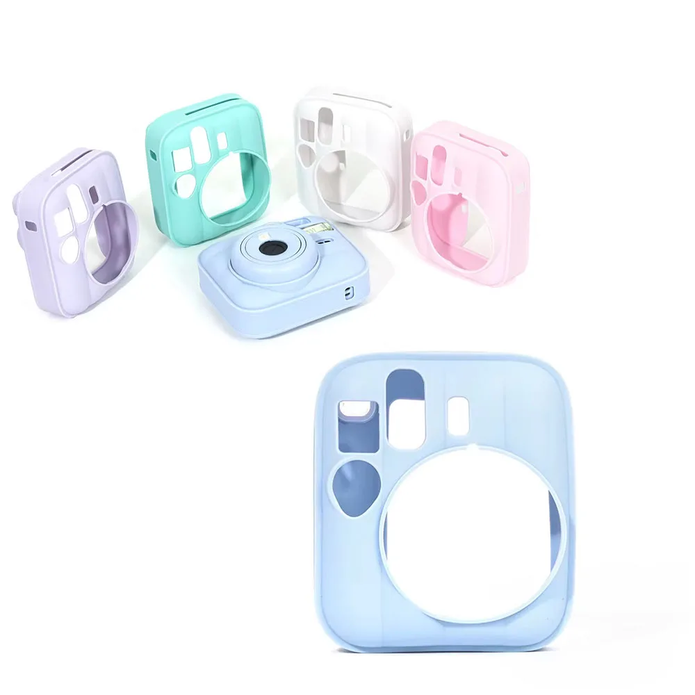 

Silicone Protective Case for Instax Mini 13 Camera Drop Protection Cover Blue Purple Pink Green White