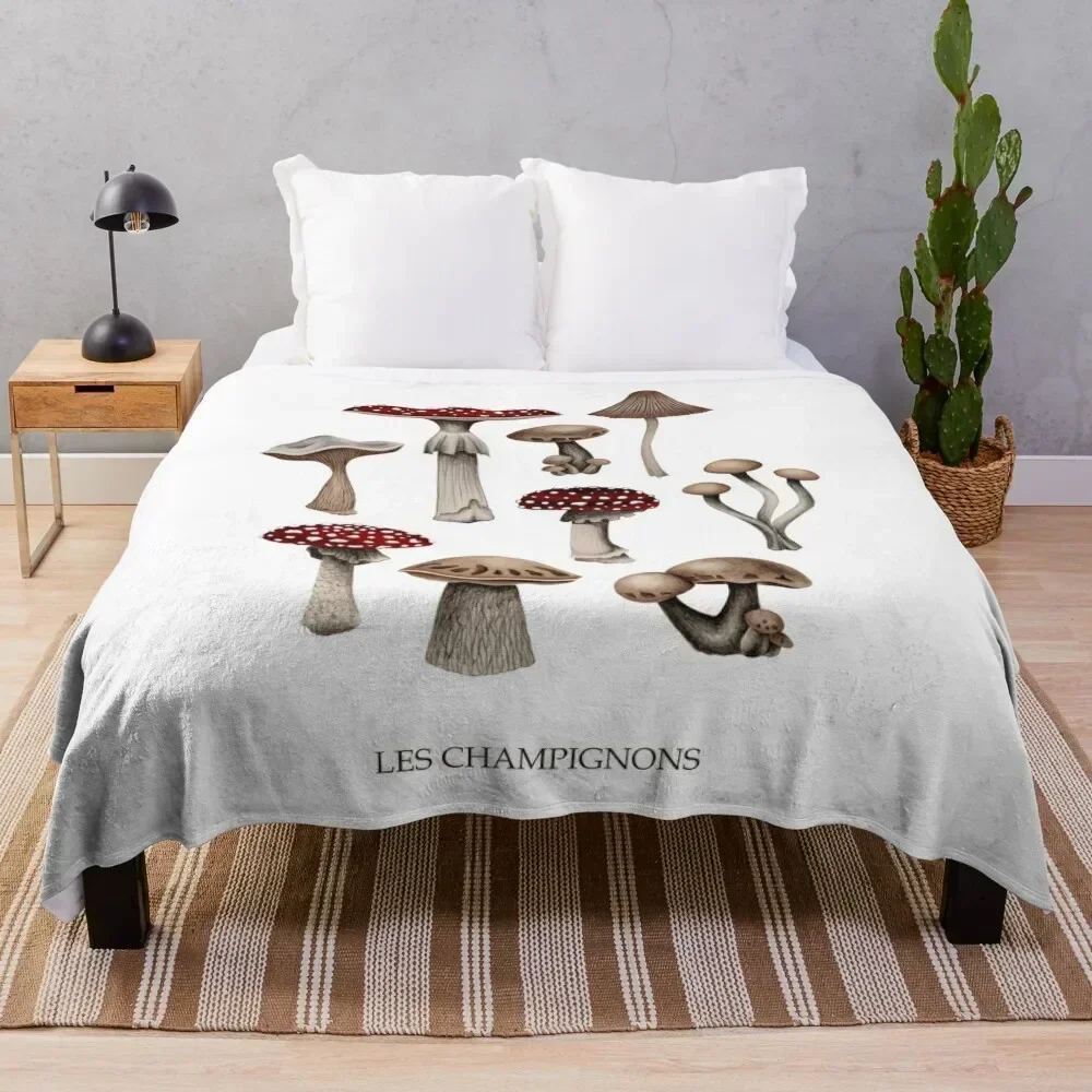 

Les Champignons Throw Blanket Warm Accent Blanket for Living Room Decoration