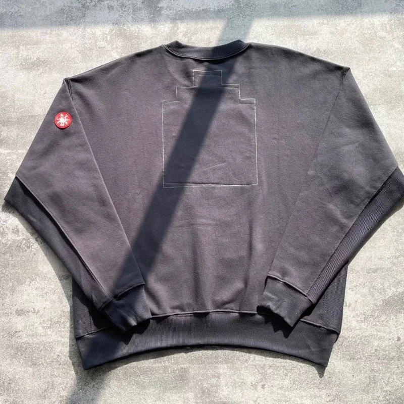 Cavempt Sweatshirt Psychedelic Embroidered Hoody Men Women Casual Oversized Round Neck C.E Long Sleeved Pullover Top