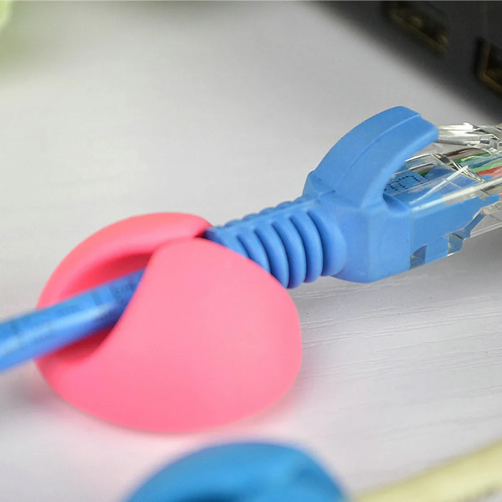 

20Pcs Cable Clip Organizer Strong Adhesive Plastic Wire Clips Desk Cord Fasteners Multifunctional Cable Holder Set for Home