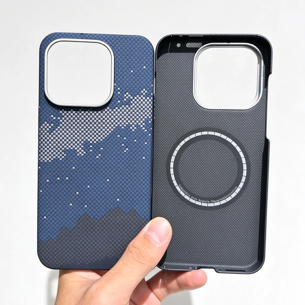 For OnePlus 16 OnePlus16 with Magsafe Case Real Carbon Fiber Magnetic Case Luxury Aramid Fiber Armor Cover Ultra Thin