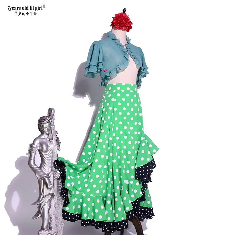 スペインのフラメンコ衣装パフォーマードレス女性ガールジプシー社交フェスティバルパフォーマンスダンス WeaDTT86r