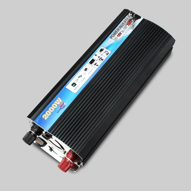 Conversor de energia de 2000 W Inversor solar de alta potência 12 V/24 V a 220 V Saída monofásica Fabricante de inversores da África do Sul
