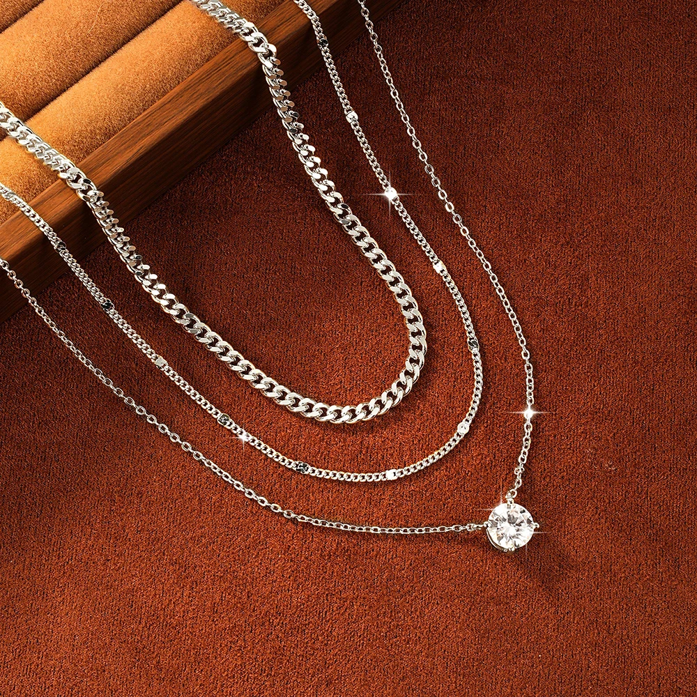 Rrjzz Solitaire 0.5CT-2CT D-Co - огляд і ціна Layered Necklace Set