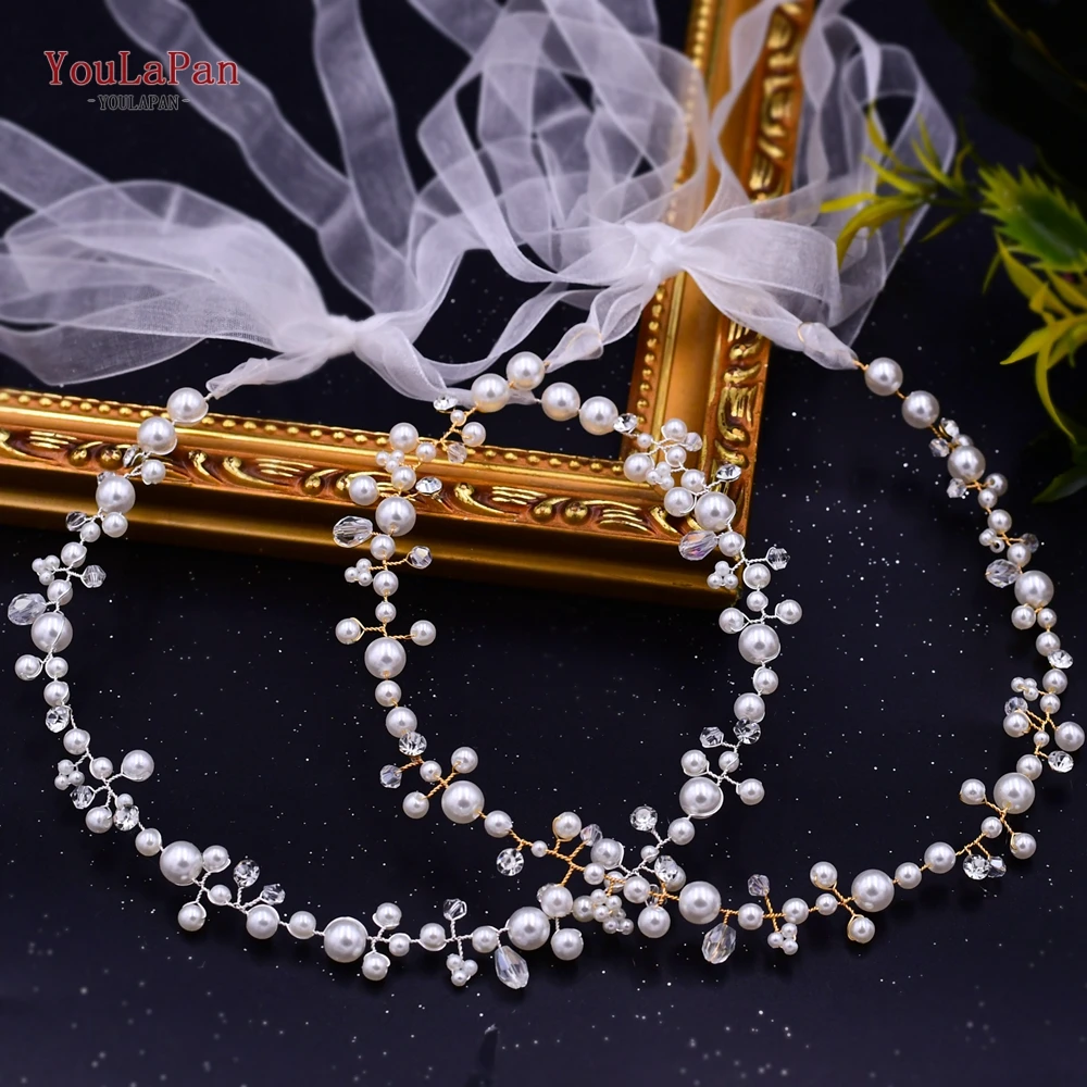 

YouLaPan Beaded Crystal Bridal Wedding Belt Handmade Pearls Sash Belt for Woman Dress Rhinestone Jewelry Accessories SH03