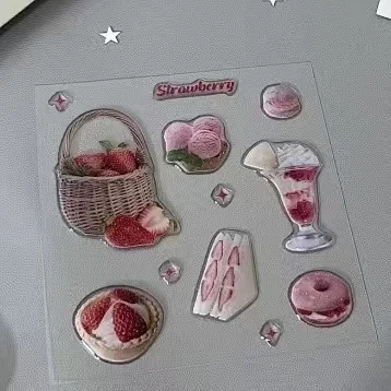 Food Bread Fruit Cute Creative Decorative PET Stickers