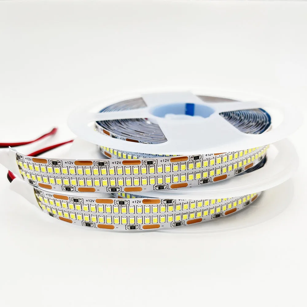 

5 м двухрядные 624 светодиода яркие светодиодные ленты SMD2025 DC12V гибкая светодиодная пиксельная лента 3000K/4000K/6500K